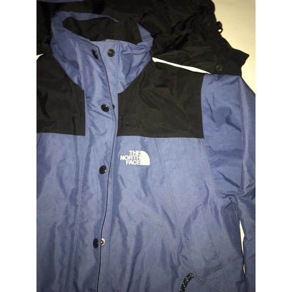 VTG The North Face Gore-Tex BLUE Mountain Guide Jacket Women M RARE - Picture 3 of 7
